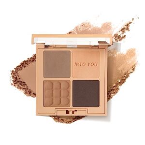 Nude Eyeshadow Palette, 4 Colors Matte Eye Shadow Palletes, Warm Neutral Naked Pigments, Long Lasting Professional Beauty Makeup Eyeshadow