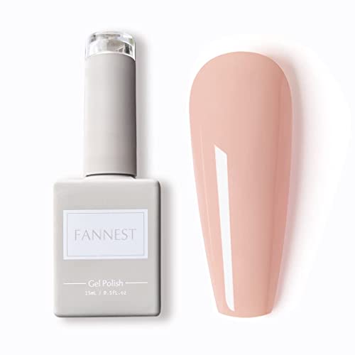 Nude Gel Nail Polish,Sheer Nude Clear Gel Polish,Soak Off LED UV,Long Lasting Soak Off Gel Nail,DIY Home Manicure Decorations for Women 15ML