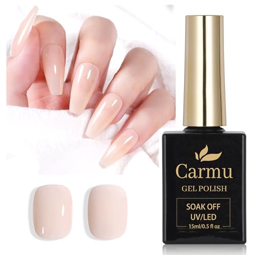 Nude Gel Polish 1 Pcs 0.5 Fl Oz Jelly Nude Gel Nail Polish Neutral Sheer Nail Polish Soak Off LED Cure Translucent Nail Polish for Nail Art DIY Manicure Gifts for Women and Girls