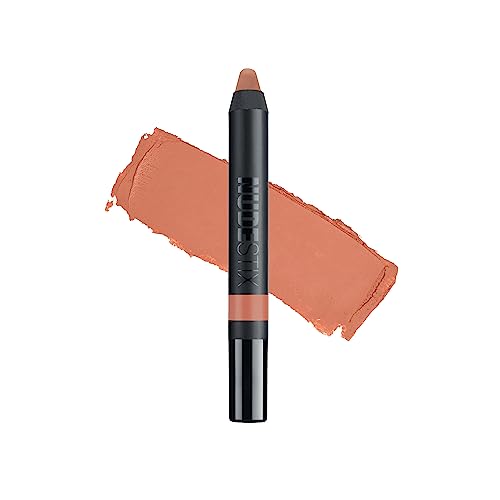Nudestix Intense Matte Lip + Cheek Pencil, Lipstick + Lip Liner + Cheek Blush Tint, Multi Use Makeup for Long Lasting Color, Smooth Coverage, Shade: Entice