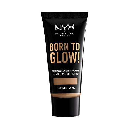 NYX PROFESSIONAL MAKEUP Born To Glow Naturally Radiant Foundation, Medium Coverage - Caramel