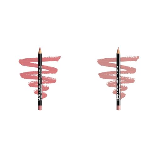 NYX PROFESSIONAL MAKEUP Slim Lip Pencil Creamy Lip Liner Rose and Pale Pink 2-Pack