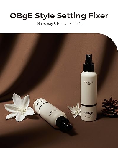 OBgE Style Setting Fixer (5.1fl oz) - Hair Spray for Natural Styling with Medium Hold, Volume. Liquid Formula for Easy Application and Easy Wash. - Image 2
