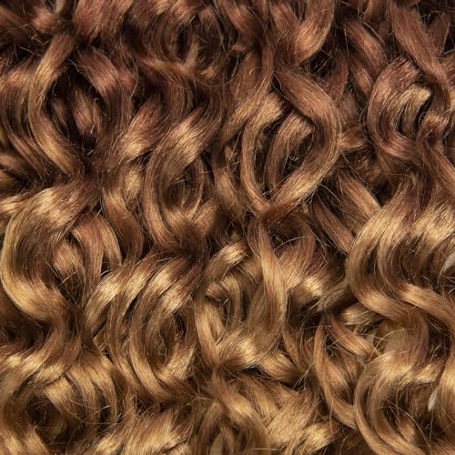 Ocean Wave Crochet Hair 24inch Deep Wave Curly Crochet Hair For Women Ombre Hawaii Curly Braiding Hair Synthetic Bohemian Crochet Braid Water Wave Crochet hair Extensions (6Packs, 1B/30/27) - Image 5