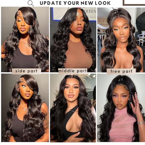OCTSUN 24" Body Wave Lace Front Wigs Human Hair Pre Plucked Glueless Wigs Human Hair 180% Density 13x4 HD Lace Body Wave Human Hair Wig Brazilian Human Virgin Hair Lace Frontal Wigs for Women - Image 7