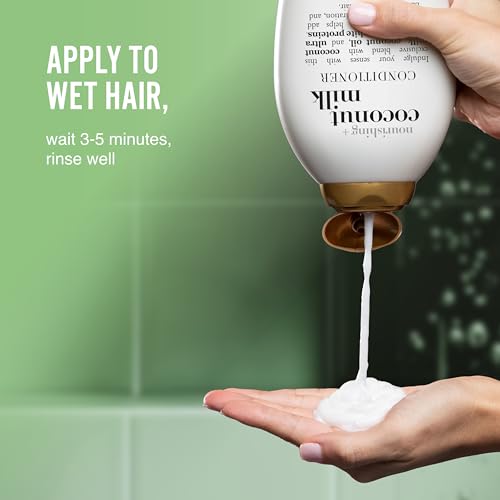 OGX Nourishing Coconut Milk Conditioner, Sulfate-Free Moisturizing Formula, 13 Fl Oz - Image 5