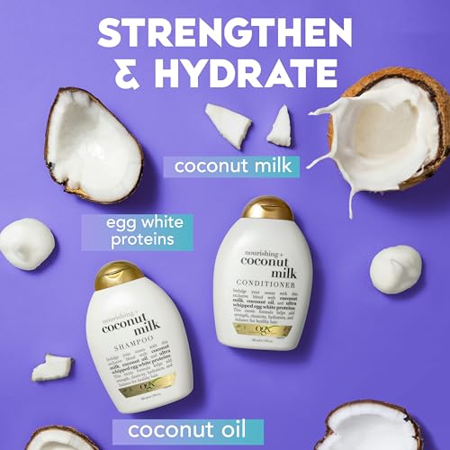 OGX Nourishing Coconut Milk Conditioner, Sulfate-Free Moisturizing Formula, 13 Fl Oz - Image 3
