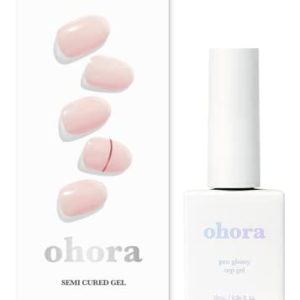 ohora Pro Glossy Top Gel (Basic) + Semi Cured Gel Nail Strips (N Basic Nails no.11) Bundle