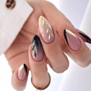 Ombre Glitter Stick-On Fake Nails Stylish Nail Art Long-Lasting Design