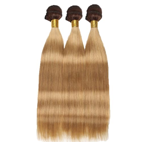 Ombre Honey Blonde Straight Human Hair Bundles 12-16 Inch, Natural Look and Style - Image 4