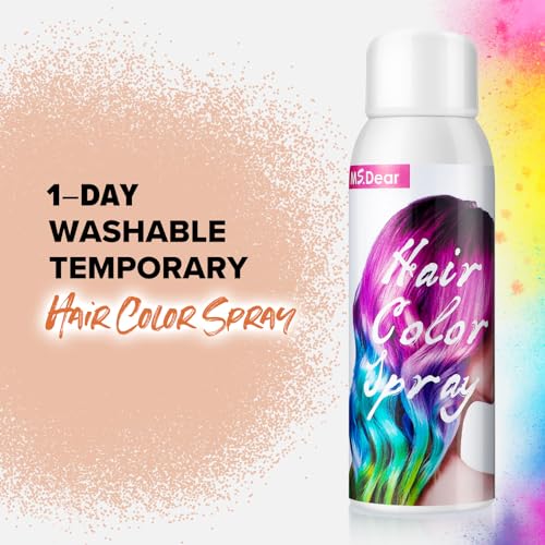 ONE-TIME USE Orange Hair Spray Temporary Hair Dye Spray for Crazy Hair Day Party Wash Out Hair Spray Hair Dye Temporary Hair Color Spray-On 1-Day Wash Off for Parties, Events 100ML - Image 4