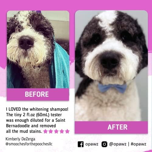 OPAWZ Whitening Purple Shampoo for Dog and Cat, 16.9 oz - Safely Remove Yellow Stains, with No Bleach, Peroxide and Sulfate, Professional Groomers Recommended Product - Image 7