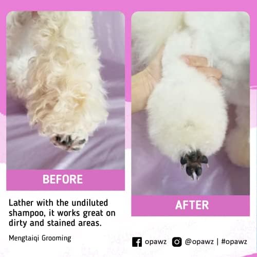OPAWZ Whitening Purple Shampoo for Dog and Cat, 16.9 oz - Safely Remove Yellow Stains, with No Bleach, Peroxide and Sulfate, Professional Groomers Recommended Product - Image 6