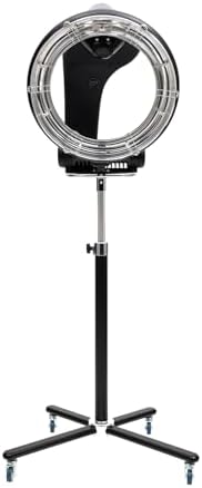Orbiting Hair Dryer, 950W Multifunctional Standing Rotating Hair Dryer Hair Color Processor on Wheels Professional Hair Dryer for Salon SPA (Black)