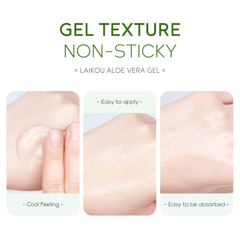 Organic Aloe Vera Gel - with Fresh 96% Aloe Gel for Face and Body, Skin Care for Deeply & Rapidly Soothing, Firming, Sunburn Relieve, Acne - Image 6