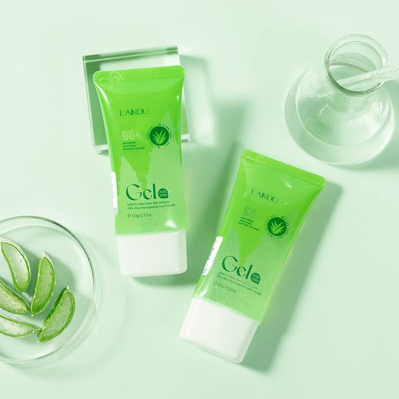 Organic Aloe Vera Gel - with Fresh 96% Aloe Gel for Face and Body, Skin Care for Deeply & Rapidly Soothing, Firming, Sunburn Relieve, Acne - Image 9