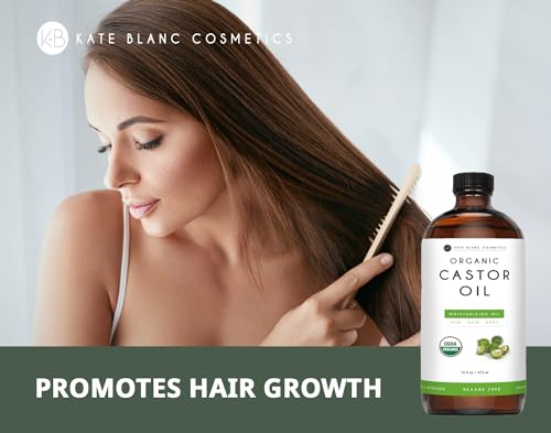 Organic Castor Oil 16oz Pure Cold-Pressed Natural for Skin and Hair Care - Image 3