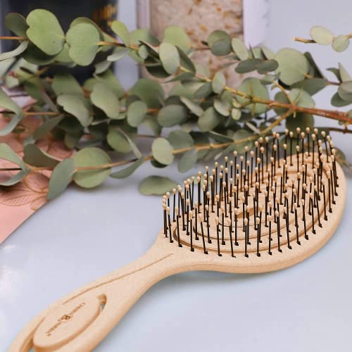 Orange Vegan Organic Detangling Brush for Thick Curly Hair - Image 4