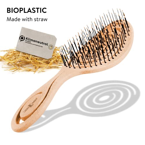 Orange Vegan Organic Detangling Brush for Thick Curly Hair - Image 6