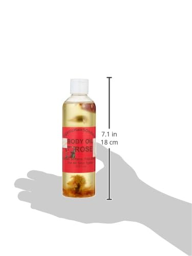 Organic Hair Solution- NOURISHING BODY OIL WITH ROSE SCENT-Plant-based Formula, Dry Skin Moisturizer & Hydrating Body Massage Oil, for Radiant & Healthy Glow, Nourishing After Shower & Bath Oil (8 oz) - Image 9