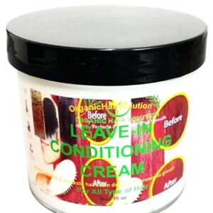 Organic Nourishing Leave-In Conditioner Cream for All Hair Types 10 oz Strength