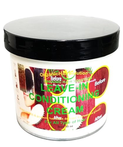 Organic Nourishing Leave-In Conditioner Cream for All Hair Types 10 oz Strength