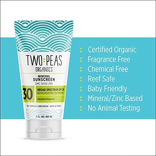 Organic SPF 30 Sunscreen Lotion Reef Safe - 2 Pack, 8 oz Bottles Each - Image 3