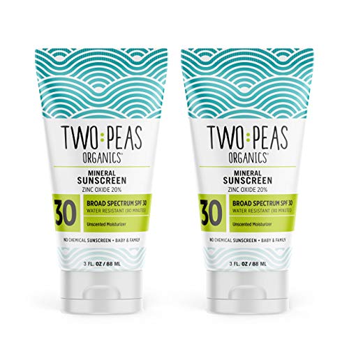 Organic SPF 30 Sunscreen Lotion Reef Safe - 2 Pack, 8 oz Bottles Each