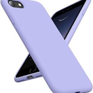 OTOFLY iPhone SE Case,iPhone 8 Case,Ultra Slim Fit Phone Cases Liquid Silicone Cover with Full Body Soft Bumper Protection Anti-Scratch Shockproof Case Compatible with iPhone SE/8/7 (Light Purple)