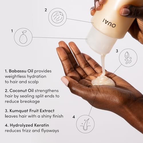 OUAI Hair Gloss Bundle, Medium Hair - Includes Hair Gloss and Medium Shampoo - Volumizing, Frizz-Control Hair Bundle (2 Count, 6 Oz/ 10 Fl Oz) - Image 3