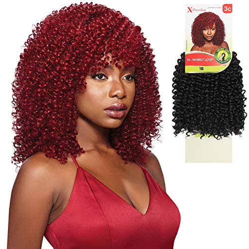 Outre Synthetic Hair Crochet Braids X-Pression Braid 3C- Whirly Loop (6-PACK, 1B) - Image 5