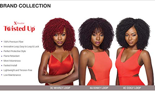 Outre Synthetic Hair Crochet Braids X-Pression Braid 3C- Whirly Loop (6-PACK, 1B) - Image 7