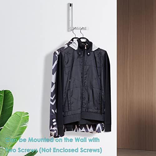Over The Door Hooks Hanger,Foldable Over Door Drying Laundry Rack Hooks for Hanging Clothes with 6 Groves Over Door Towel Racks for Clothes,Coat, Behind Back Bathroom, Bag and Robe 2 PCS (White) - Image 6