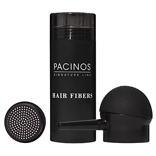 Pacinos Black Hair Building Fibers for Thinning Hair and Bald Spots 28g Container