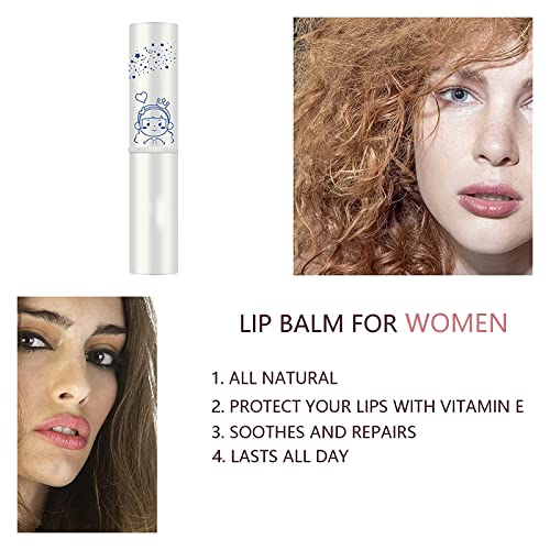 Pack of 2 Color Changing Lip Balm for Men and Women, Attractive White/Blue Stick Gift by Gireatick, Lip Moisturizer Lip Gloss for Men and Women, Vaseline Chapstick for Dry, Cracked, Chapped Lips - Image 3