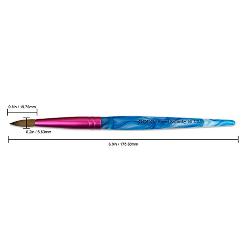 PANA USA Size 6 Kolinsky Hair Professional Acrylic Nail Art Brush - Image 3