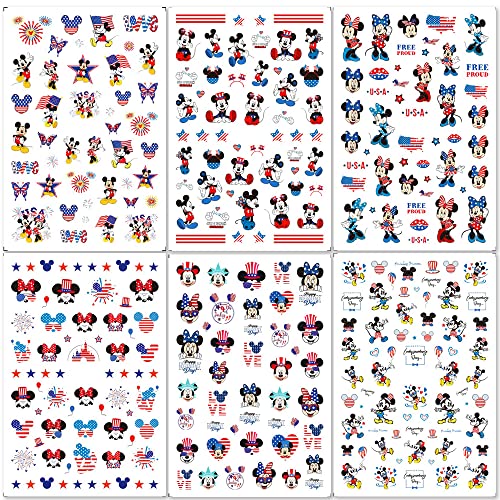 Patriotic 4th of July Nail Stickers - 3D USA Flag Decals, Self-Adhesive for Women & Girls - Image 6