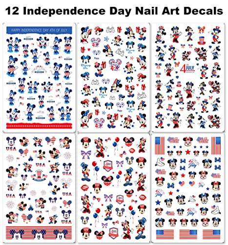 Patriotic 4th of July Nail Stickers - 3D USA Flag Decals, Self-Adhesive for Women & Girls - Image 5