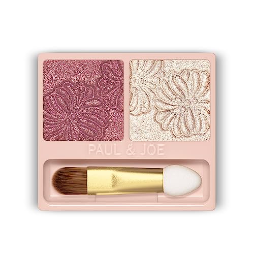 Paul & Joe Eye Color Duo Refill Only, Compact Sold Separately, Two-Tone Eye Shadow Fillers for Eyeshadow Palette, Wine Red and Champagne Gold Long-Lasting Eye Makeup, 02 Evening Dress, 0.71 oz