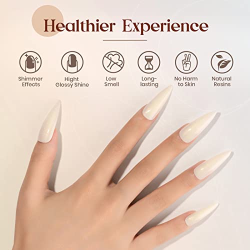 Pearl Gel Nail Polish Shimmer Mermaid Nail Polish Gel Glitter Nail Art Gel Varnish Soak Off UV Gel 10ml(0.33fl oz) 002 - Image 5