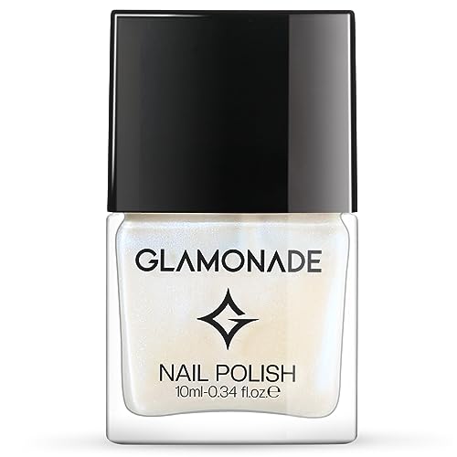 Pearl Nail Polish Fingernail: Silver 0.34 OZ Mermaid Pearl Nail Polish Series Fingernail and Toenail Polish Glossy Nail Polish Trendy Salon DIY at Home Long Lasting