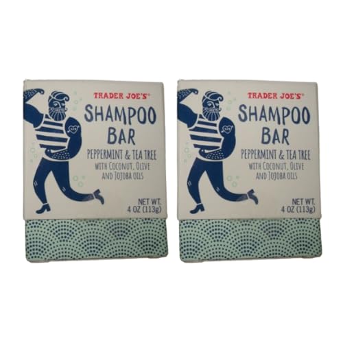 Peppermint and Tea Tree Shampoo Bar,Nourishing Hair Care - Pack of 2