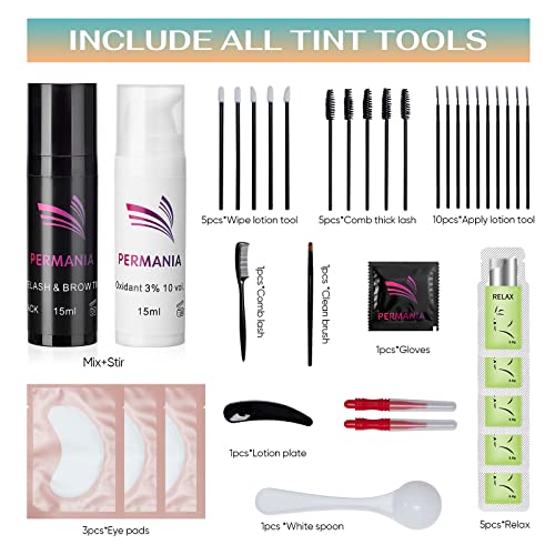 PERMANIA 15ml Black Eyelash Tint Kit Professional Training Use - Image 6