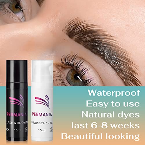 PERMANIA 15ml Black Eyelash Tint Kit Professional Training Use - Image 7