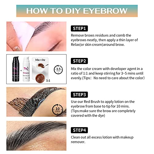 PERMANIA 15ml Black Eyelash Tint Kit Professional Training Use - Image 4