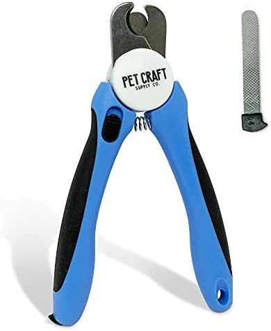 Pet Craft Supply Dog & Cat Pets Nail Clippers and Trimmers - with Safety Guard to Avoid Over Cutting, Bonus Nail File - Essential Puppies Supplies Grooming Kit