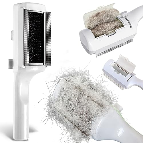 Gentle Grooming Pet Dry Cleaning Brush Soft Bristles for Cats and Dogs
