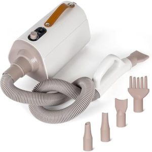 Pet Grooming Dryer with Smart Control, High Velocity Dog Hair Dryer, 4 Nozzles