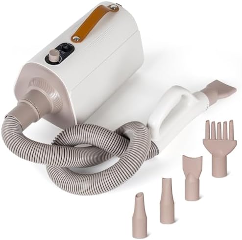 Pet Grooming Dryer with Smart Control, High Velocity Dog Hair Dryer, 4 Nozzles