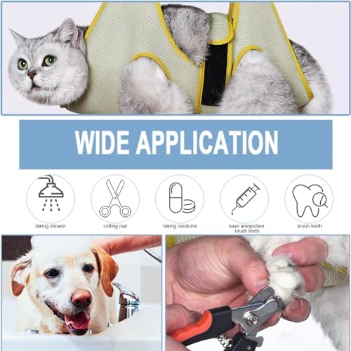 Pet Grooming Hammock for Dogs & Cat, Dog Grooming Harness, Nail Clippers, Nail Trimmers, Scissors with Dog Sling for Nail Clipping Grooming Trimming - Image 3